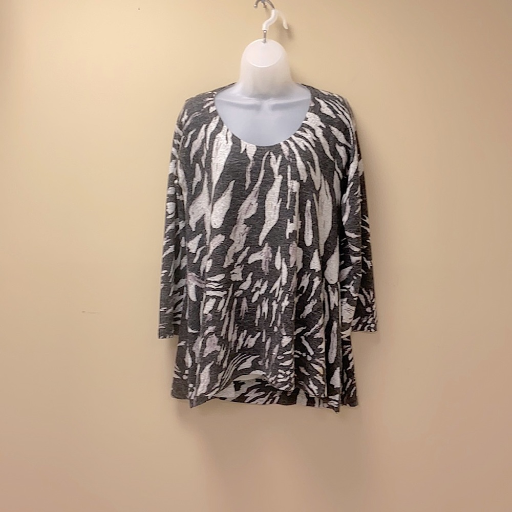 Deep gray and black sweater. Size medium